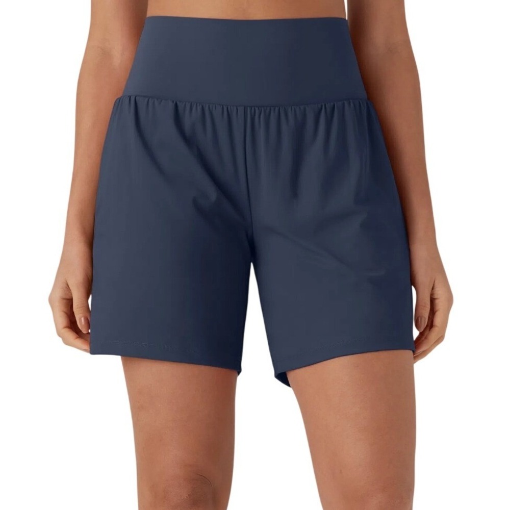 Halara SoftlyZero Airy High Waisted 2-in-1 Shorts Blue Comfort Large NWT